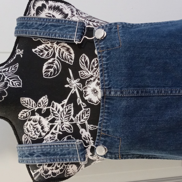 💙Free People💙 - Blue Denim Distressed Frayed Hem Overall Dress - Picture 7 of 15